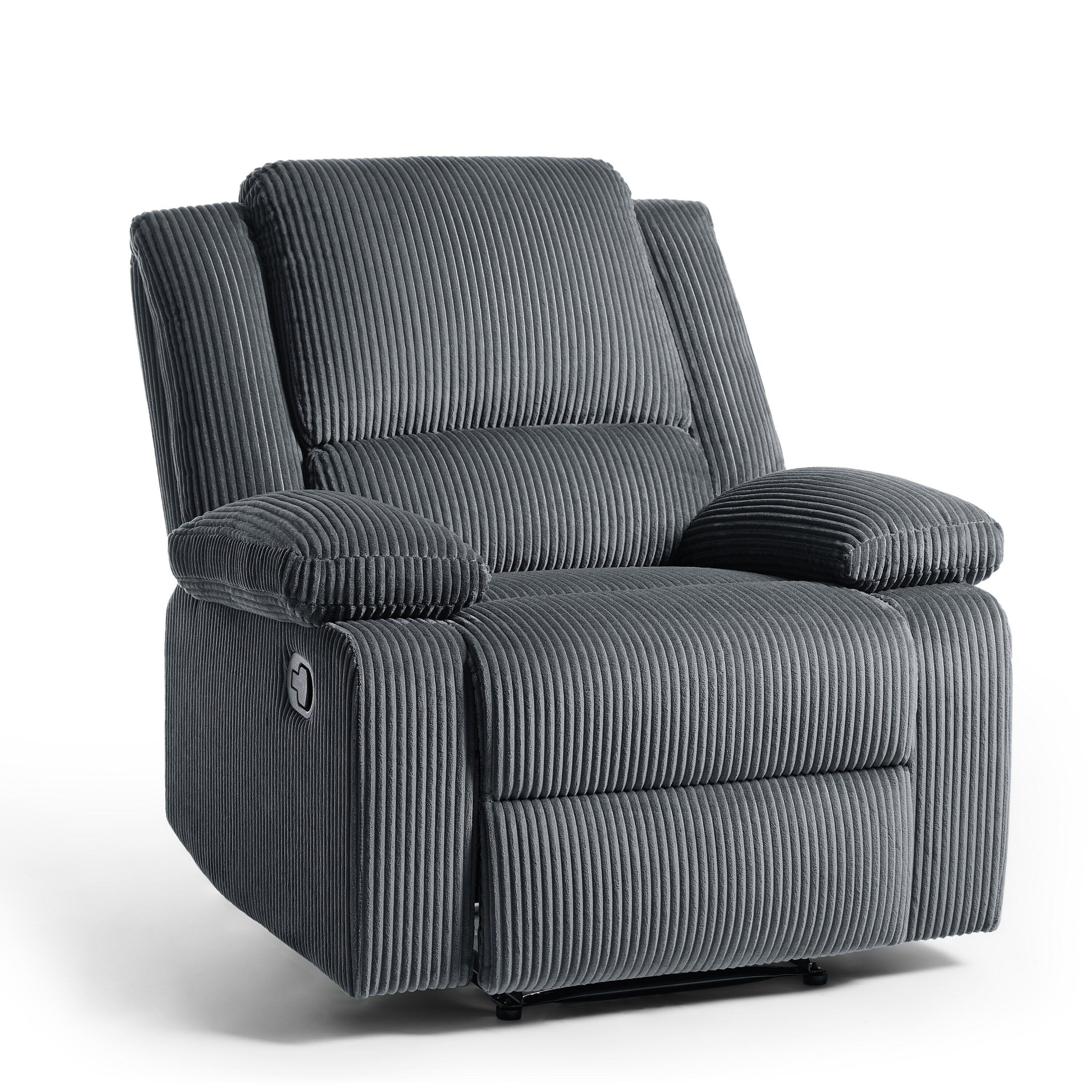 Fauteuil inclinable réglable en velours côtelé pour salon
