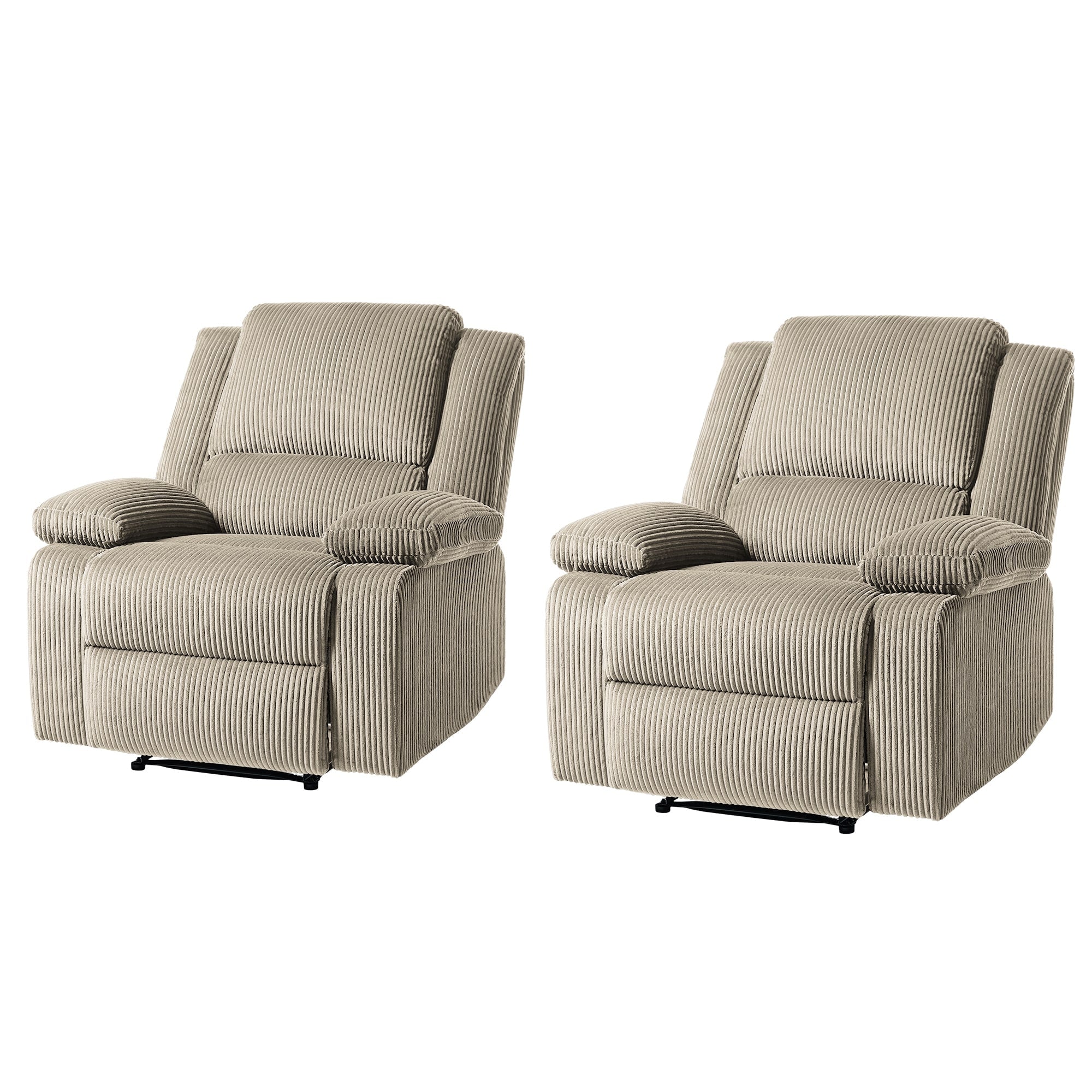 Fauteuil inclinable réglable en velours côtelé pour salon