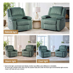 Fauteuil inclinable réglable en velours côtelé pour salon