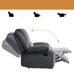 Fauteuil inclinable réglable en velours côtelé pour salon