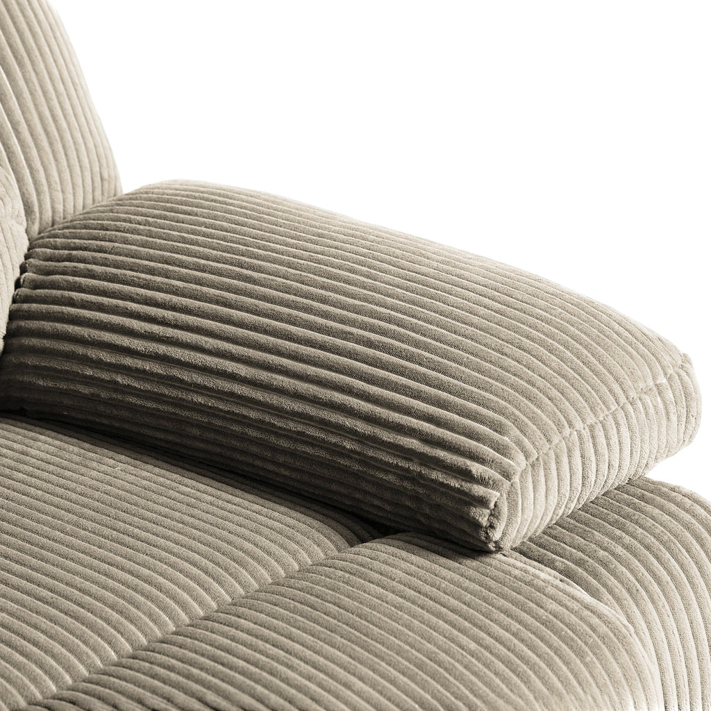 Fauteuil inclinable réglable en velours côtelé pour salon