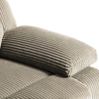 Fauteuil inclinable réglable en velours côtelé pour salon