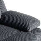 Fauteuil inclinable réglable en velours côtelé pour salon