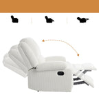 Fauteuil inclinable réglable en velours côtelé pour salon