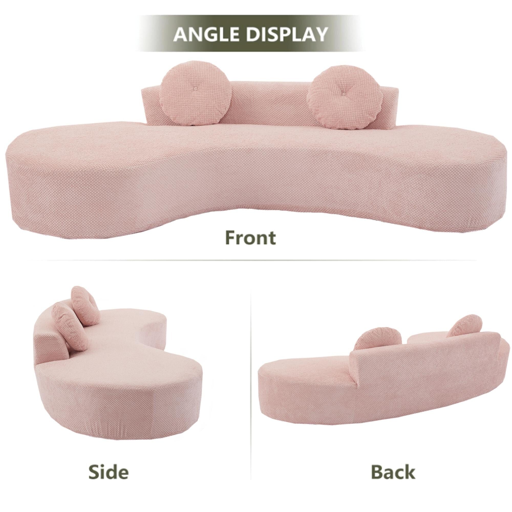 Canapé nuage en velours côtelé avec coussins