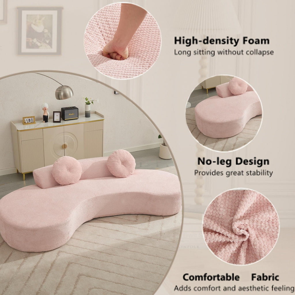 Canapé nuage en velours côtelé avec coussins