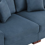 Canapé modulable sectionnel en velours côtelé avec oreillers