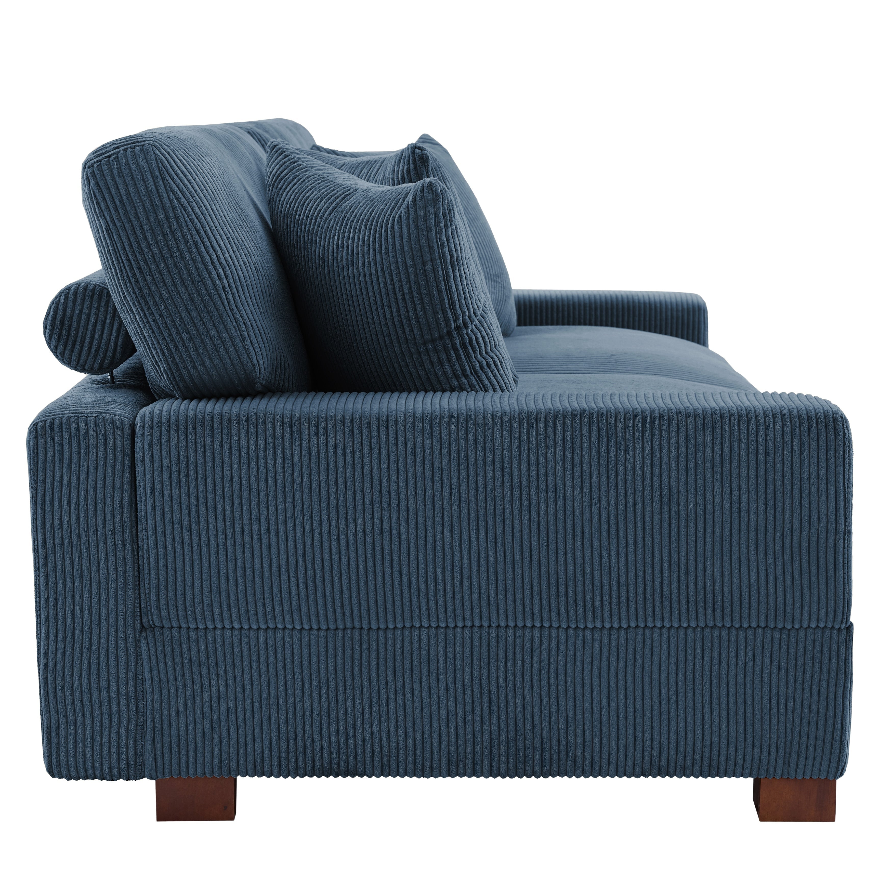 Canapé modulable sectionnel en velours côtelé avec oreillers