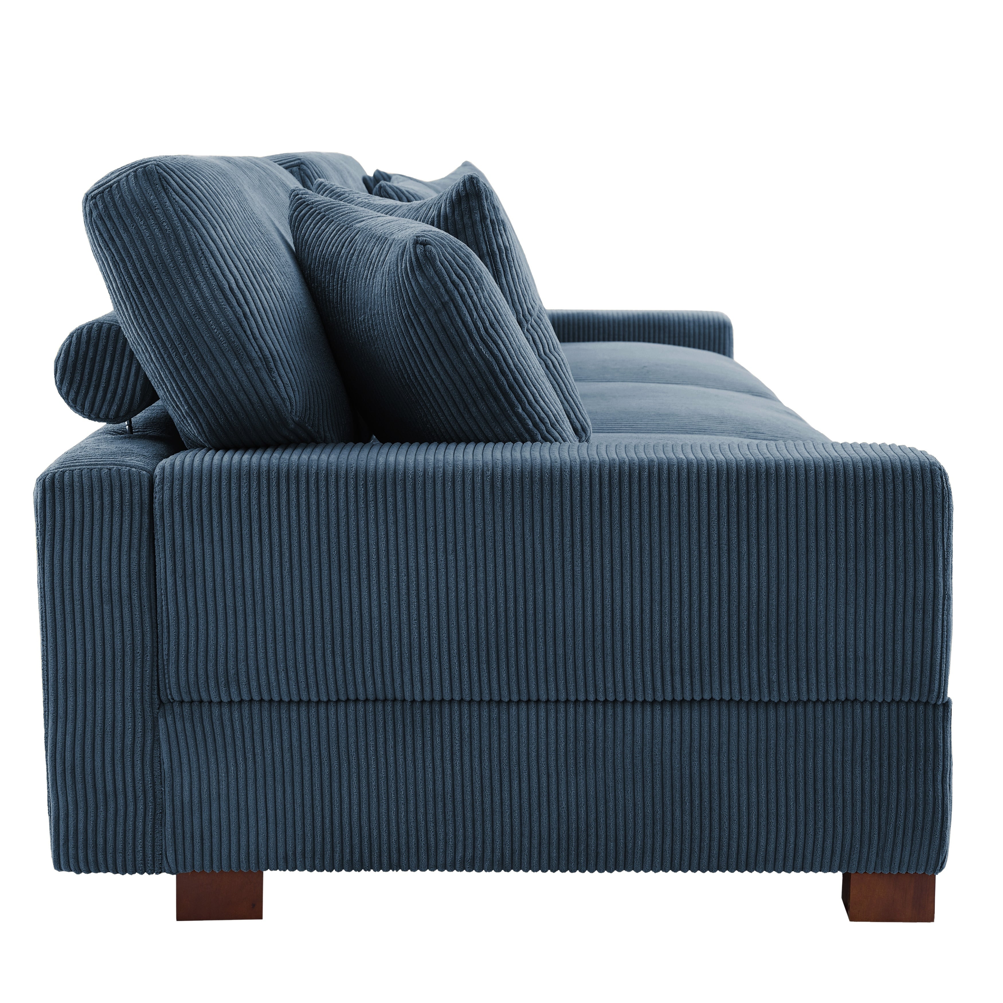 Canapé modulable sectionnel en velours côtelé avec oreillers