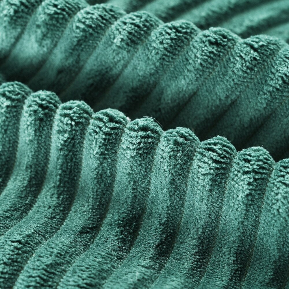 Canapé-lit double en velours côtelé avec 2 oreillers