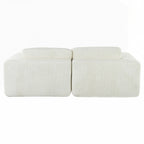 Canapé-lit double en velours côtelé avec 2 oreillers