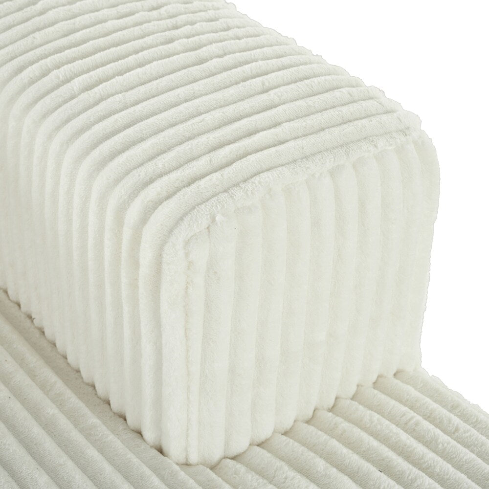 Canapé-lit double en velours côtelé avec 2 oreillers