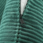 Canapé-lit double en velours côtelé avec 2 oreillers