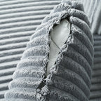 Canapé-lit double en velours côtelé avec 2 oreillers