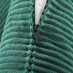 Canapé-lit double en velours côtelé avec 2 oreillers