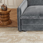 Canapé Cloud 3 places en velours côtelé avec 2 repose-pieds amovibles, ensemble de canapé en U, siège profond rembourré 2 places avec 3 coussins