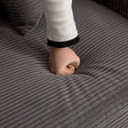 Canapé Cloud 3 places en velours côtelé avec 2 repose-pieds amovibles, ensemble de canapé en U, siège profond rembourré 2 places avec 3 coussins