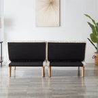 Canapé-lit convertible en tissu velours côtelé avec pieds en bois