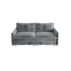 Canapé-lit deux places en velours côtelé pour salon, canapé rembourré de grande taille, siège profond, avec 2 oreillers