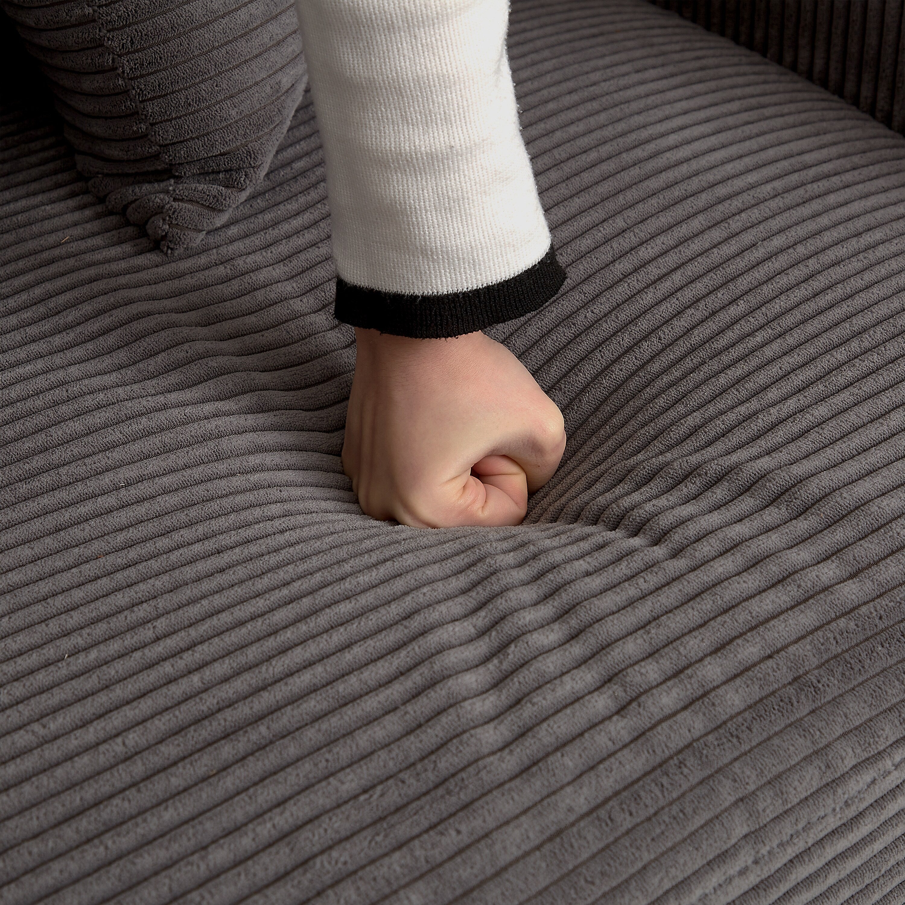 Canapé-lit deux places en velours côtelé pour salon, canapé rembourré de grande taille, siège profond, avec 2 oreillers