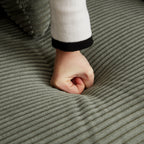 Canapé-lit deux places en velours côtelé pour salon, canapé rembourré de grande taille, siège profond, avec 2 oreillers