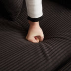 Canapé-lit deux places en velours côtelé pour salon, canapé rembourré de grande taille, siège profond, avec 2 oreillers