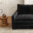 Canapé-lit deux places en velours côtelé pour salon, canapé rembourré de grande taille, siège profond, avec 2 oreillers