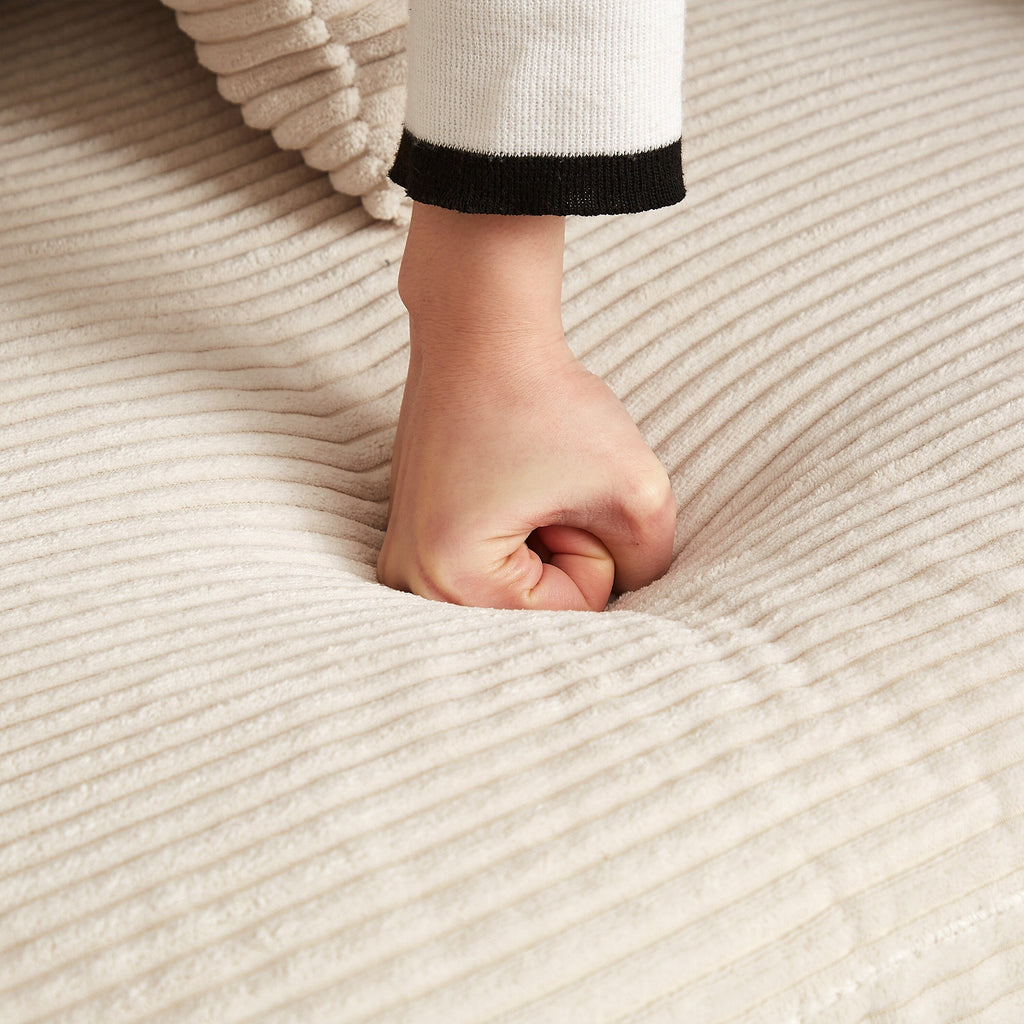 Canapé-lit deux places en velours côtelé pour salon, canapé rembourré de grande taille, siège profond, avec 2 oreillers