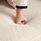 Canapé-lit deux places en velours côtelé pour salon, canapé rembourré de grande taille, siège profond, avec 2 oreillers