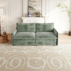 Canapé-lit deux places en velours côtelé pour salon, canapé rembourré de grande taille, siège profond, avec 2 oreillers