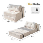 Canapé-lit pliant en mousse velours côtelé, matelas de sol de 15 cm