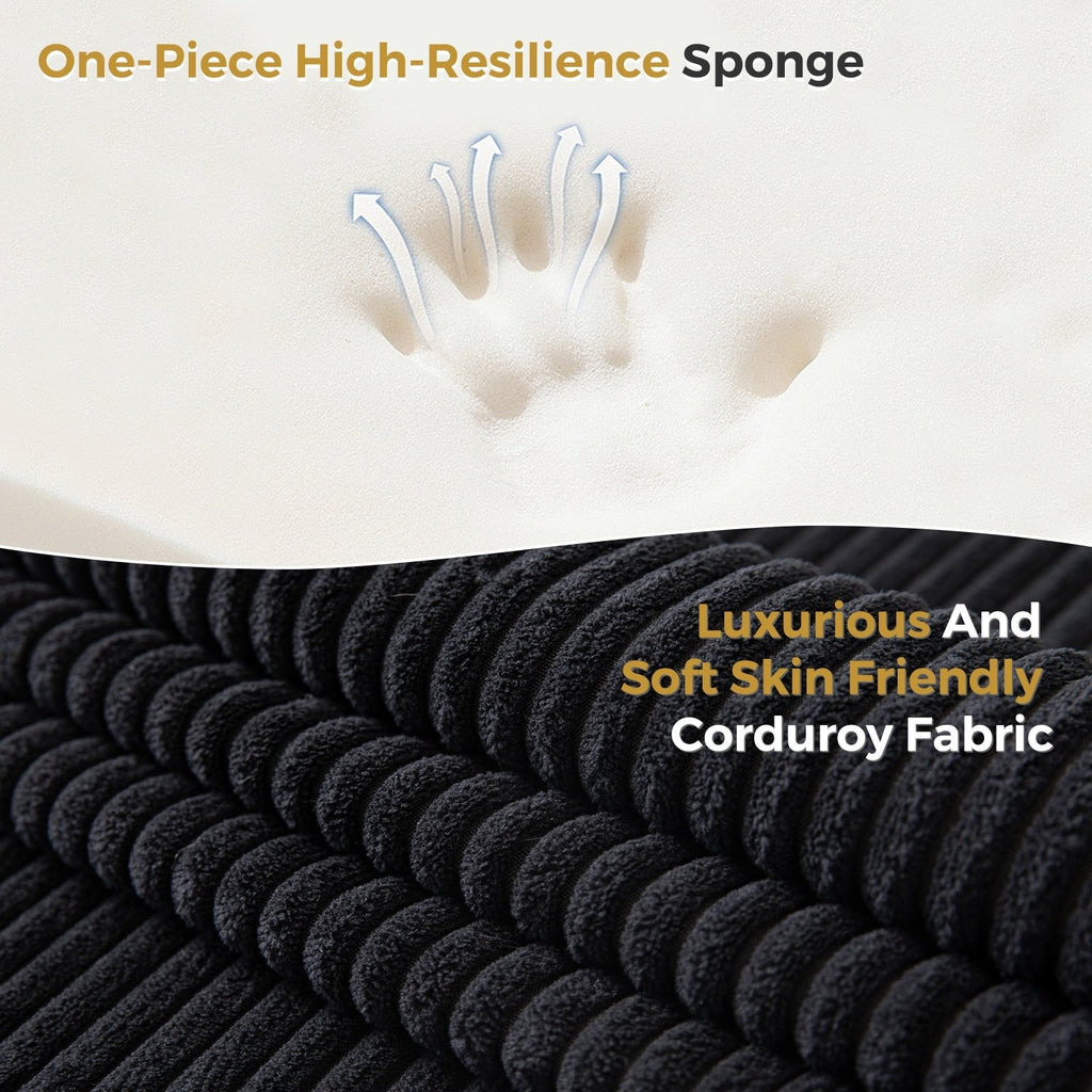 Canapé-lit pliant en mousse velours côtelé, matelas de sol de 15 cm