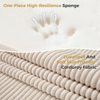 Canapé-lit pliant en mousse velours côtelé, matelas de sol de 15 cm