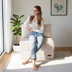 Canapé-lit pliant en mousse velours côtelé, matelas de sol de 15 cm