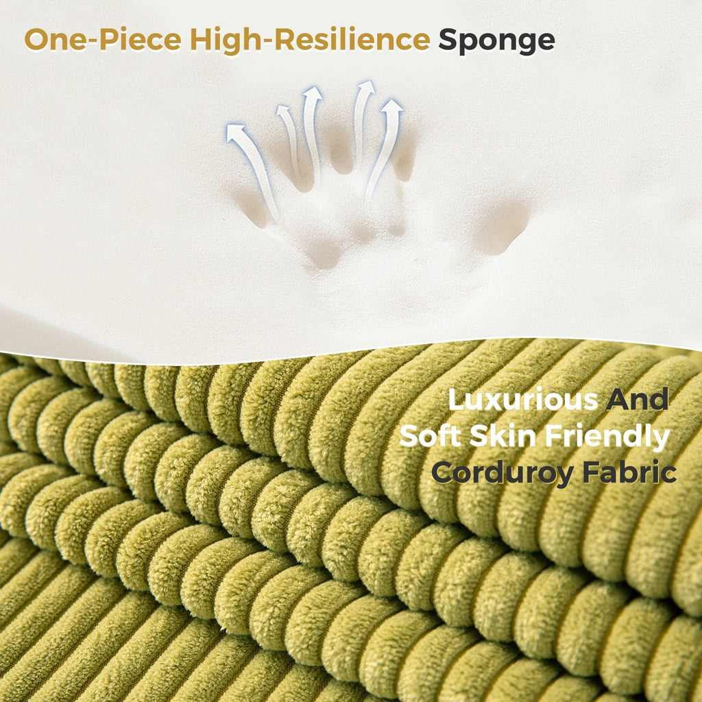 Canapé-lit pliant en mousse velours côtelé, matelas de sol de 15 cm