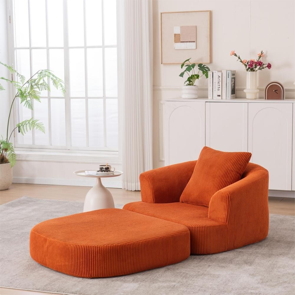 Canapé inclinable simple pliable en velours côtelé