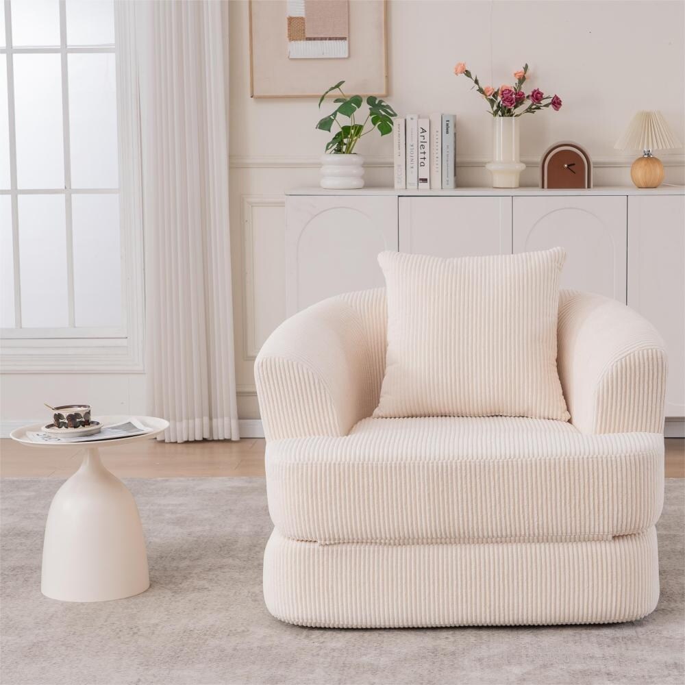 Canapé inclinable simple pliable en velours côtelé