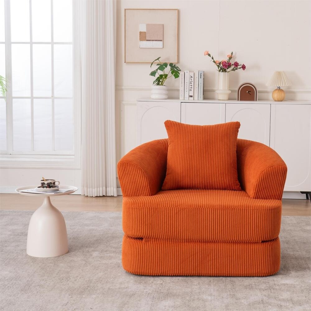 Canapé inclinable simple pliable en velours côtelé