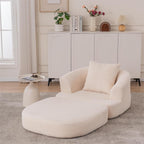 Canapé inclinable simple pliable en velours côtelé