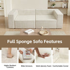 Canapés de compression confortables en velours côtelé