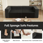 Canapés de compression confortables en velours côtelé