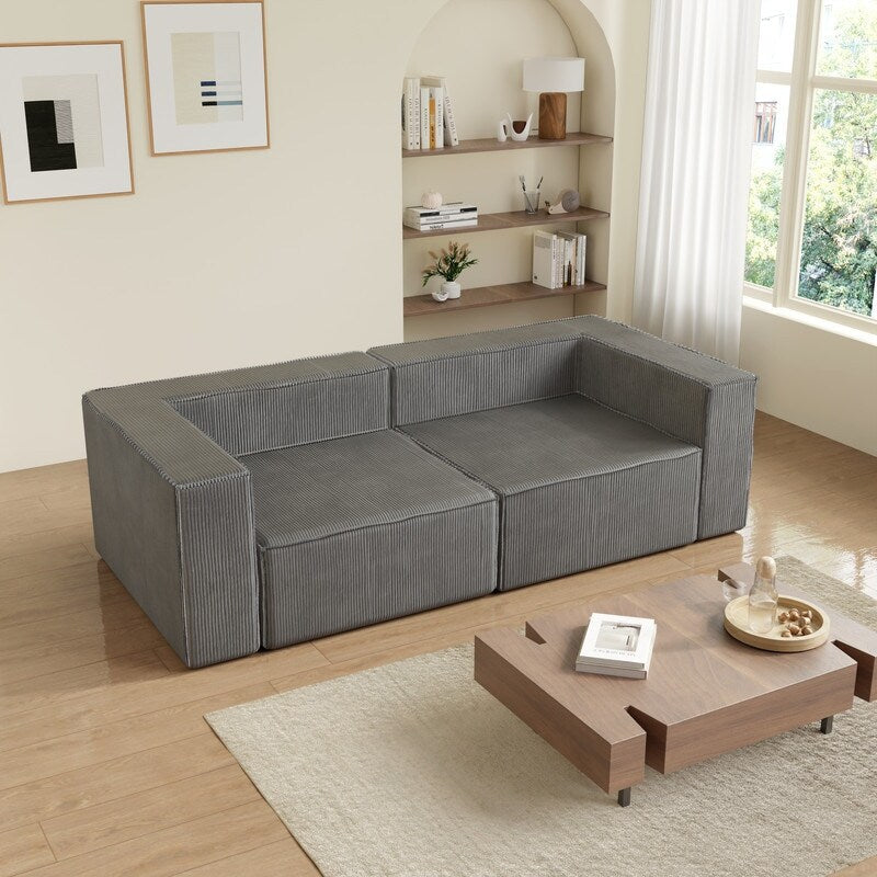 Canapés de compression confortables en velours côtelé