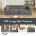 Canapés de compression confortables en velours côtelé