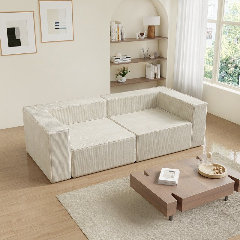 Canapés de compression confortables en velours côtelé