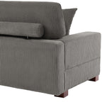 Canapé modulable sectionnel en velours côtelé avec oreillers