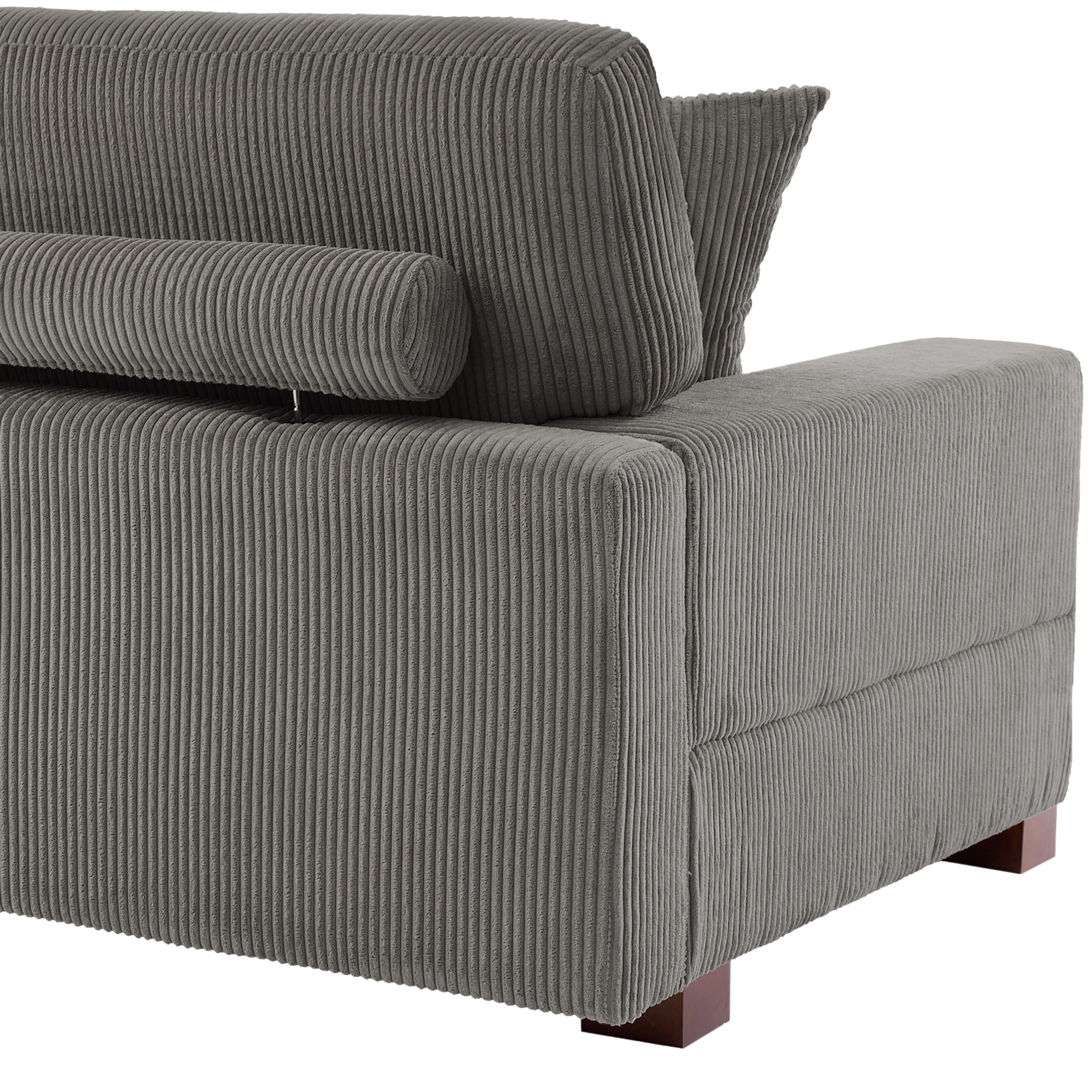 Canapé modulable sectionnel en velours côtelé avec oreillers