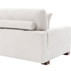 Canapé modulable sectionnel en velours côtelé avec oreillers