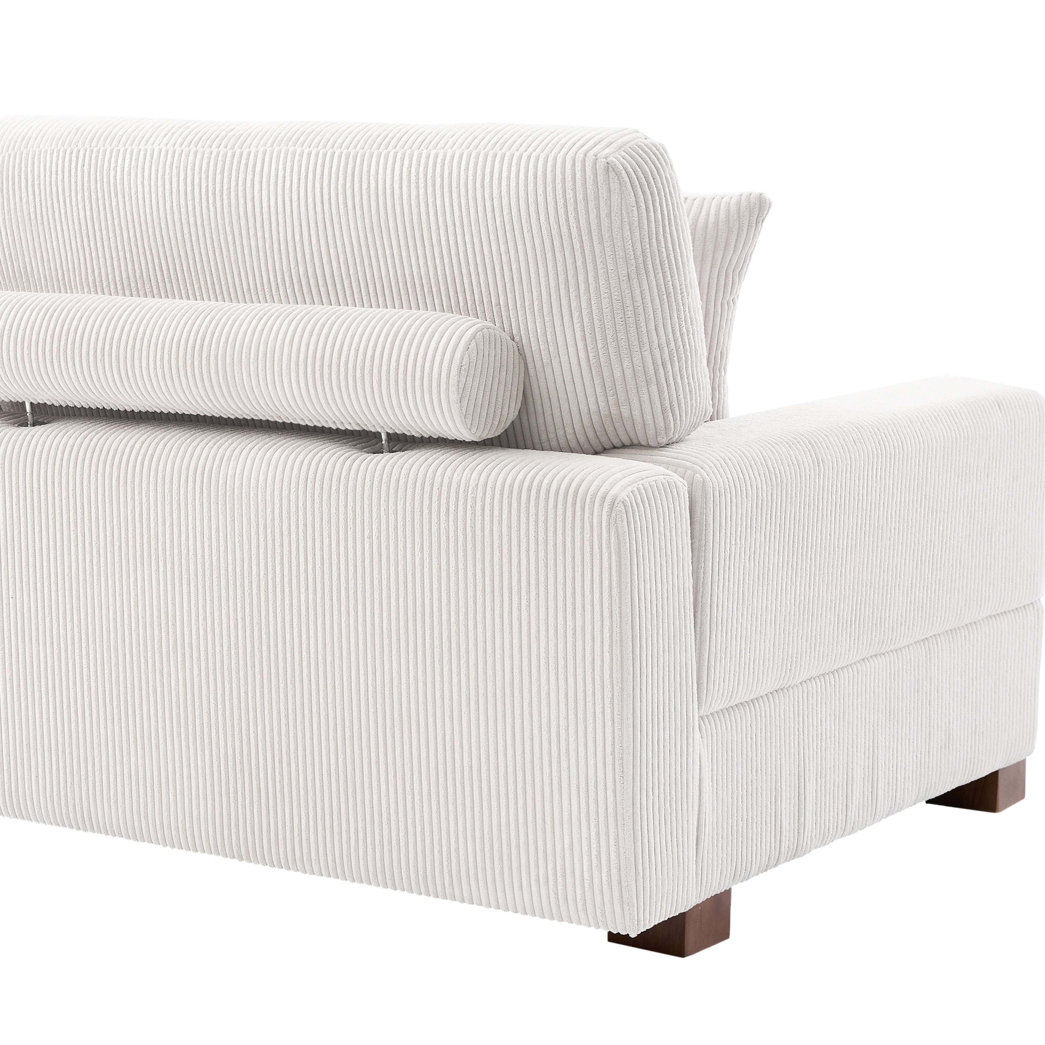 Canapé modulable sectionnel en velours côtelé avec oreillers