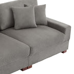 Canapé modulable sectionnel en velours côtelé avec oreillers