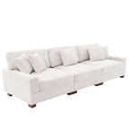 Canapé modulable sectionnel en velours côtelé avec oreillers